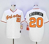 Baltimore Orioles #20 Frank Robinson Mitchell And Ness White Stitched Baseball Jersey,baseball caps,new era cap wholesale,wholesale hats